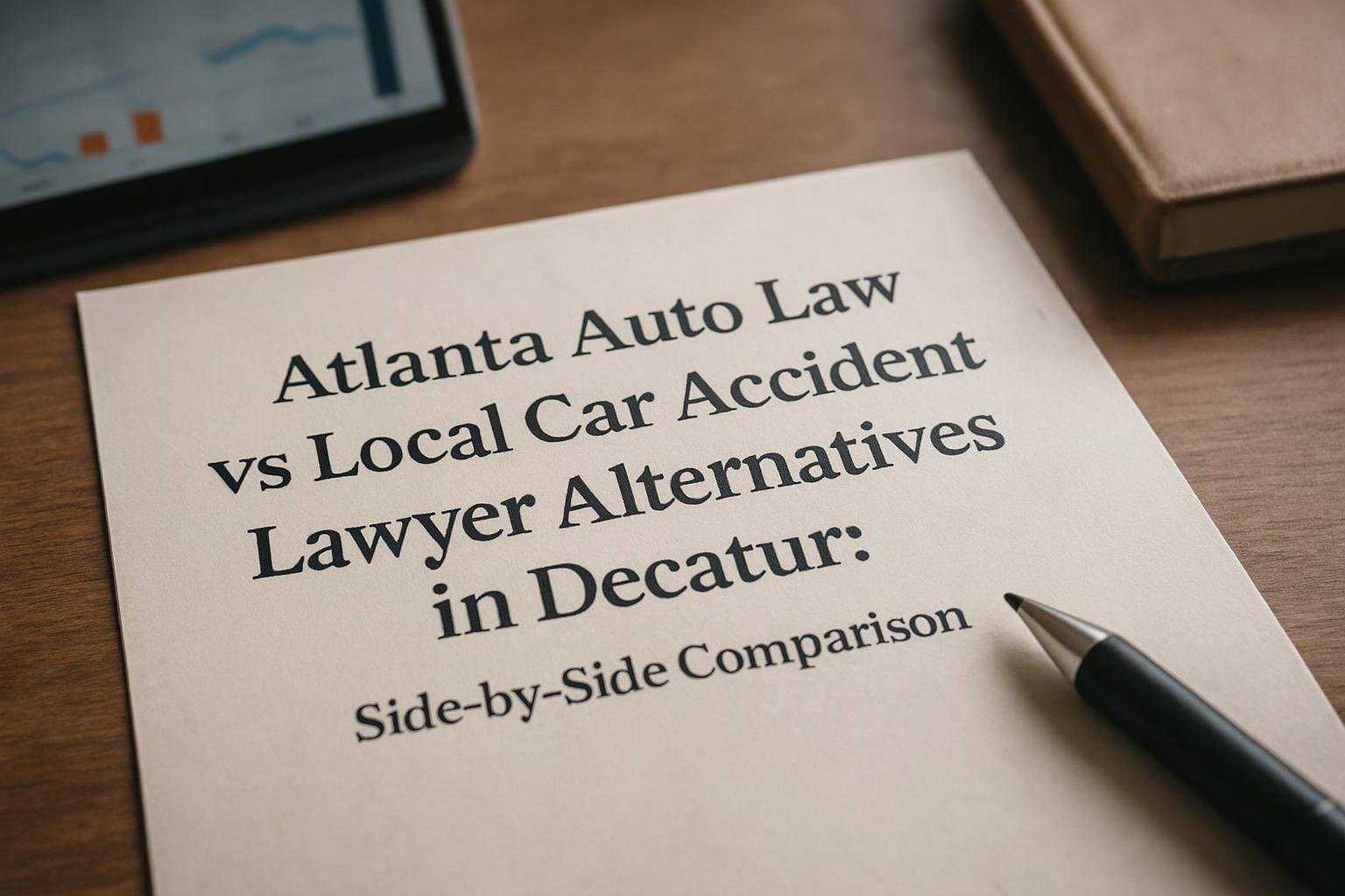 Atlanta Auto Law vs Local Car Accident Lawyer Alternatives in Decatur: Side-by-Side Comparison