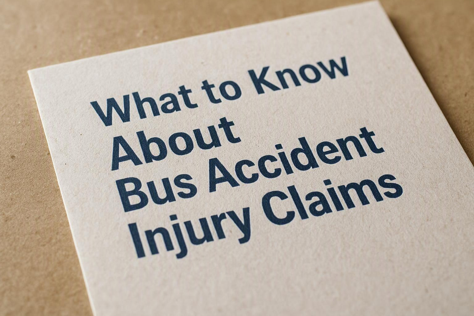 What to Know About Bus Accident Injury Claims