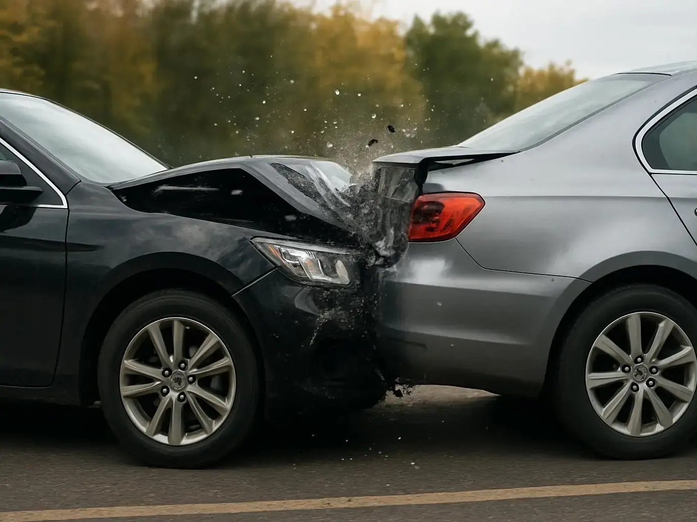 Personal injury lawyer meeting crash victim after rainy weather wreck near Perimeter Mall in Dunwoody GA